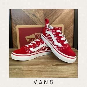 VANS - Old Skool Elastic Lace (Logo Repeat) - SZ: Toddler 7